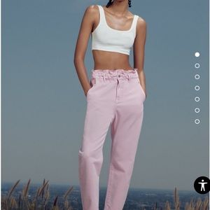 Like New Zara Light Pink Baggy Jeans Size 0